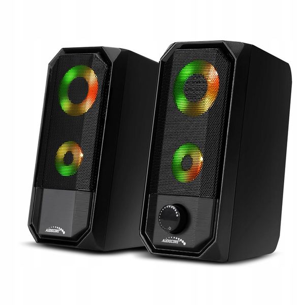 GŁOŚNIKI KOMPUTEROWE ZESTAW 2.0 BLUETOOTH do PC LAPTOPA KOMPUTERA Audiocore zdjęcie 8