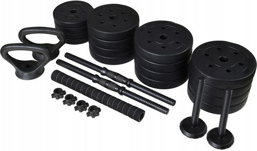 ZESTAW 4w1 HANTLE 2X20KG KETTLE UCHWYTY DO POMPEK na Arena.pl