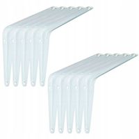 KĄTOWNIK WSPORNIK pod PÓŁKĘ PÓŁKI 250x200 mm BIAŁY zestaw, 10 szt