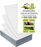 Ulotki A6 1000 szt firmowe reklamowe ROZBIÓRKI USŁUGI + PROJEKT GRATIS