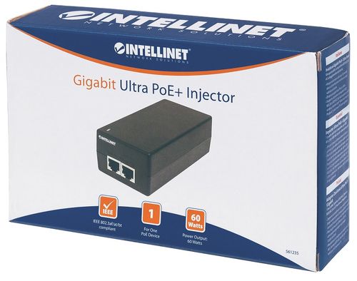 INTELLINET ADAPTER ZASILACZ ULTRA POE+ 60W 1X GIGABIT RJ45 802.3BT na Arena.pl