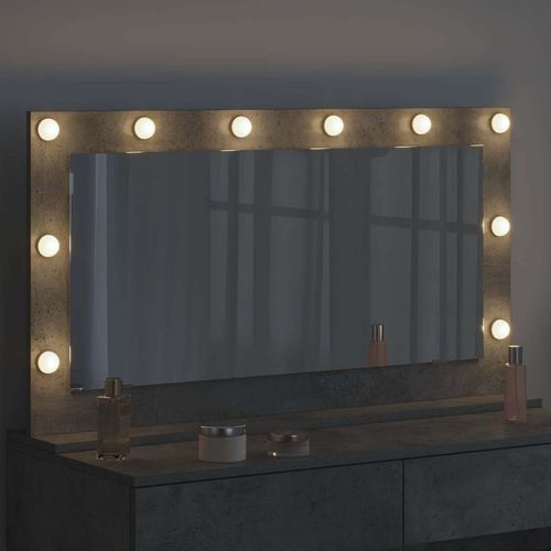 Lustro toaletowe Ze LED Lights Betonowy szary 100 x 55 x 18 cm na Arena.pl