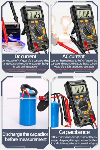 Miernik Multimetr Cyfrowy ANENG SZ304 funkcja HOLD zdjęcie 5