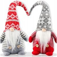 SKRZATY Świąteczne Krasnal GNOM Para Skrzat DUŻY Ozdoba Świąteczna Prezent