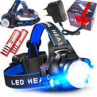 NAJNOWSZA LATARKA CZOLOWA LED MEGA ZASIEG 500M ZOOM 1600LM LAMPATURBO XXXXL