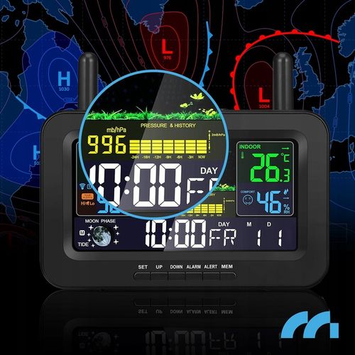 BEZPRZEWODOWA STACJA POGODOWA CZUJNIK POGODY TERMOMETR BAROMETR na Arena.pl