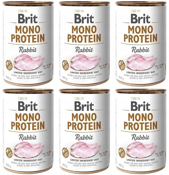 BRIT MONO PROTEIN RABBIT 6x400g karma mokra zdjęcie 3