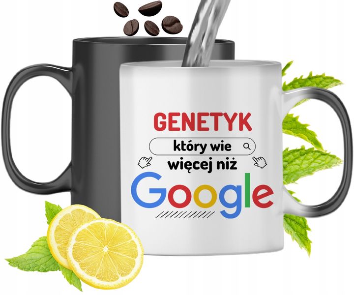 Kubek Magiczny Dla Genetyka Zmieniający Kolor Z Nadrukiem Ze Zdjęciem zdjęcie 1