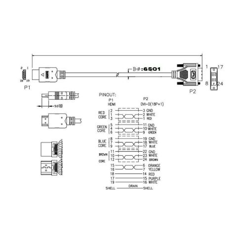 KABEL HDMI męski /DVI 3M ART oem na Arena.pl