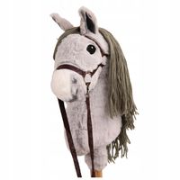 HOBBY HORSE MAŁY A4 KOŃ NA KIJU NA PATYKU KONIK PLUSZOWY + WODZE + OGŁOWIE