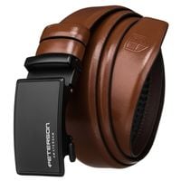 elegancki, skórzany pasek męski z klamrą automatyczną - peterson 115