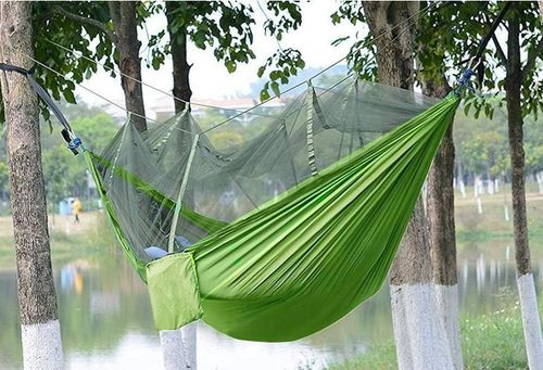 LEKKI HAMAK MOSKITIERA WĘDRÓWKA ZESTAW WYPOCZYNEK AKTYWNY MARSZ DO LASU na Arena.pl