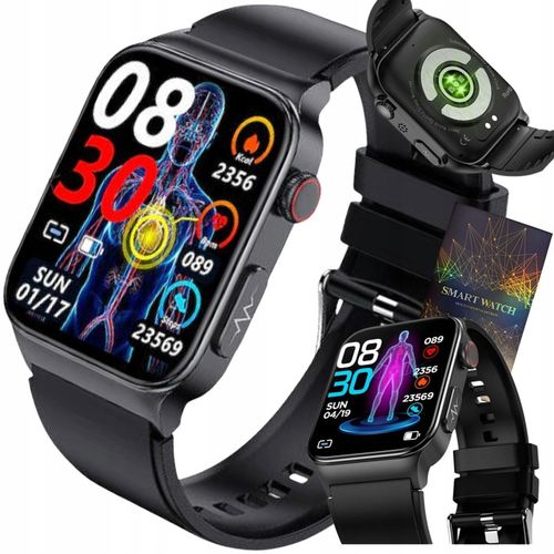 SMARTWATCH Z FUNKCJĄ POMIARU CUKRU GLUKOZA TK12 CIŚNIENIE MENU Polski WATCH na Arena.pl