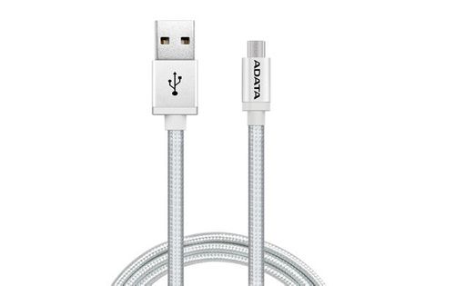 Adata Kabel USB-microUSB 1m Silver alu-knit na Arena.pl
