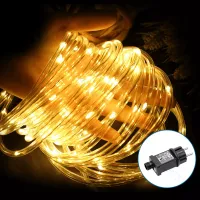 Wąż świetlny niskiego napięcia zewnętrzny Φ9 mm 100led ciepły 10m
