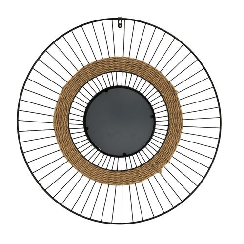 Lustro Miremba czarne/ naturalne okrągłe na Arena.pl