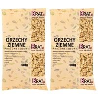 Orzechy ziemne PRAŻONE solone 1kg (2x500g) Wysoka JAKOŚĆ Produkt NATURALNY