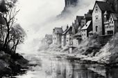 Plakat 45x30cm Mglisty Refleks