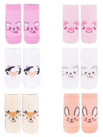 Skarpety stopki dziewczęce buźki ażurowe 6PAK 17-19 YOCLUB