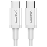kabel ugreen us264 60518 usb-c / usb-c pd qc afc 1m - biały