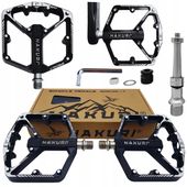 Pedały PLATFORMOWE ALUMINIOWE 3 ŁOŻYSKA Maszynowe Lekkie Rowerowe MTB