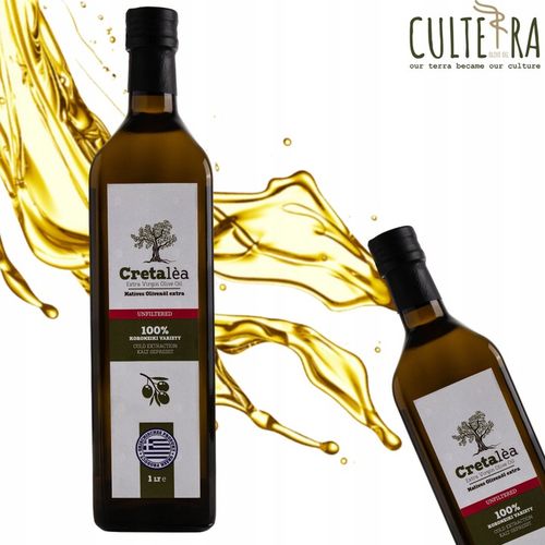 Oliwa z Oliwek Extra Virgin 1L Grecka NIEFILTROWANA Data 03/2027 na Arena.pl