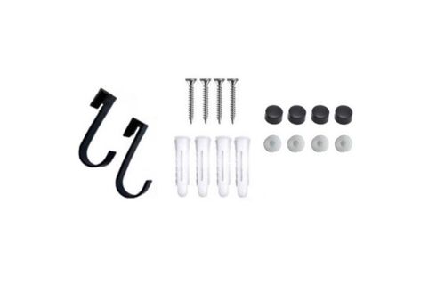 PÓŁKA ŁAZIENKOWA WISZĄCA POD PRYSZNIC 2 SZT LOFT CZARNA na Arena.pl