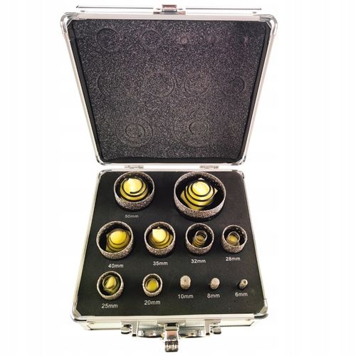 OTWORNICA DIAMENTOWA KORONKA DO GRESU M14 ZESTAW ⌀ 6,8,10,35,68 mm ADAPTER na Arena.pl