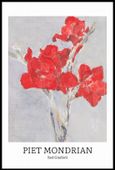 Plakat 61x91,5cm Design Red Gladioli, Mondrian Vintage do Salonu