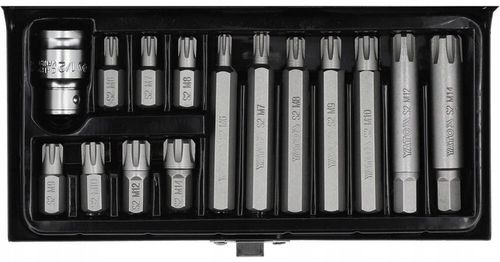 YATO ZESTAW 15 BITÓW KOŃCÓWEK WKRĘTAKOWYCH RIBE 30x70mm KOMPLET YT-0419 na Arena.pl