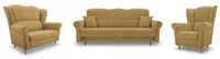 Zestaw LOFT 3+2+1 Kanapa, sofa i fotel Avra 07 żółty PRODUCENT PL