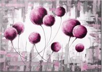 60CM 50CM OBRAZ ŚCIENNY ABSTRAKCYJNE DMUCHAWCE FUKSJI DRUK PŁÓTNO