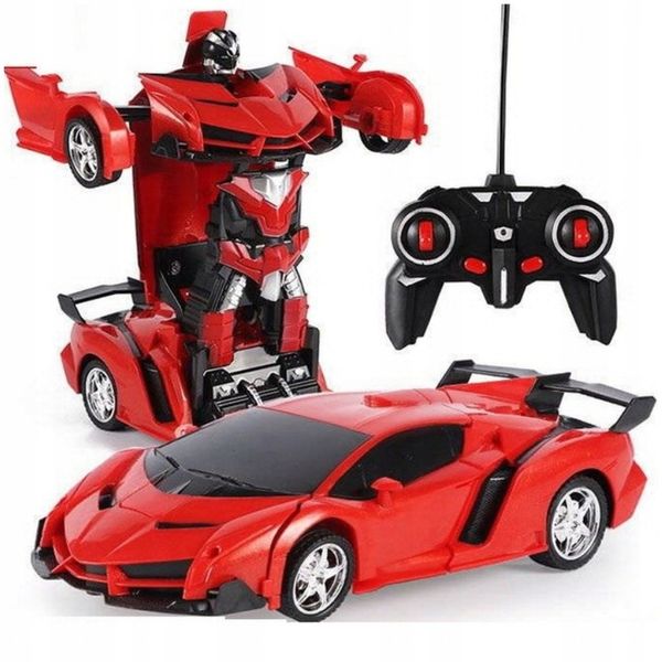 ROBOT TRANSFORMUJĄCY SIE W SAMOCHÓD LAMBO 2W1 AUTO NA PILOT RC DZIECI zdjęcie 2