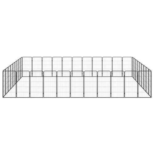 Kojec dla psa, 40 paneli, czarny, 50x100 cm, stal na Arena.pl
