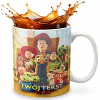 KUBEK 330ml GRAFIKA PREZENT ŚWIĘTA WZÓR - BAJKA TOY STORY + IMIĘ