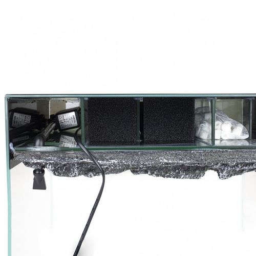 Akwarium z tylną filtracją, pompą i tłem 3D 60x30x30 cm na Arena.pl