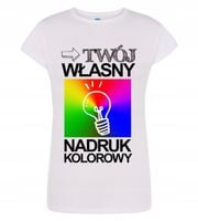 KOSZULKA DAMSKA Z WŁASNYM NADRUKIEM GRAFIKA r. M