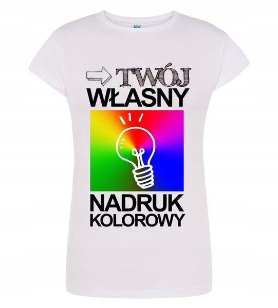 KOSZULKA DAMSKA Z WŁASNYM NADRUKIEM GRAFIKA r. M zdjęcie 1