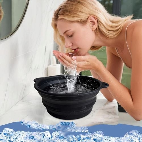 Skadana miska do kąpieli lodowej na twarzy gębokie chodzenie efekt 03 na Arena.pl