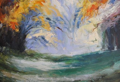 Pejzaż abstrakcja (50x60cm) na Arena.pl