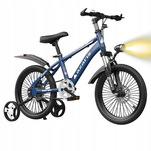 ROWER DZIECIĘCY ROWEREK 16 CALI TARCZE KOŁA BOCZNE AMORTYZATOR OSŁONA LED na Arena.pl