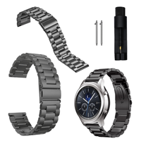 Pasek do Samsung Galaxy Watch 3 4 5 Active metalowy bransoleta 20mm czarny