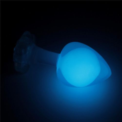 Gemoria Silicone Butt Plug (Glow-In-The-Dark) - Blue na Arena.pl