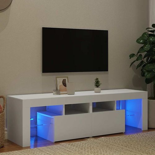 Szafka pod TV z oświetleniem LED, biała, 140x36,5x40 cm na Arena.pl