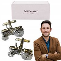 Spinki do mankietów Traktor Stal dla Farmera