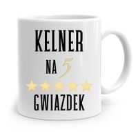 Dla Kelnera Kubek Na Prezent Kelner Na 5 Gwiazdek Z Nadrukiem Ze Zdjęciem