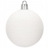 BOMBKI CHOINKOWE 3/4/5CM ZESTAW XXL 101szt. BIAŁE + SZPIC CZUBEK NA CHOINKĘ