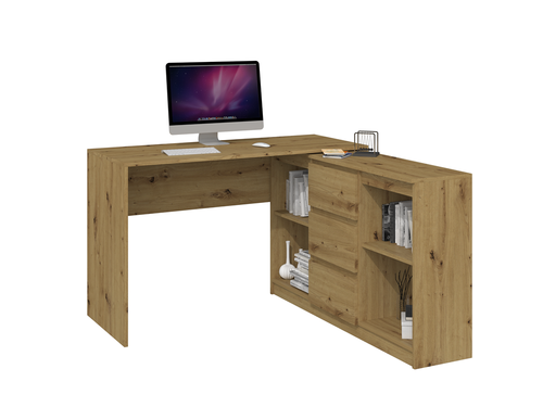 NAROŻNE BIURKO PLUS KOMODA 2D3S DĄB ARTISAN na Arena.pl