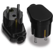 Wtyczka kątowa rozbieralna Uni-Schuko WT-16U czarna Produkt POLSKI