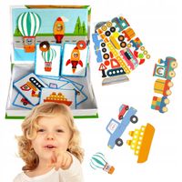 Układanka Magnetyczna Pojazdy Książeczka Puzzle Edukacyjna dla Dzieci 3+